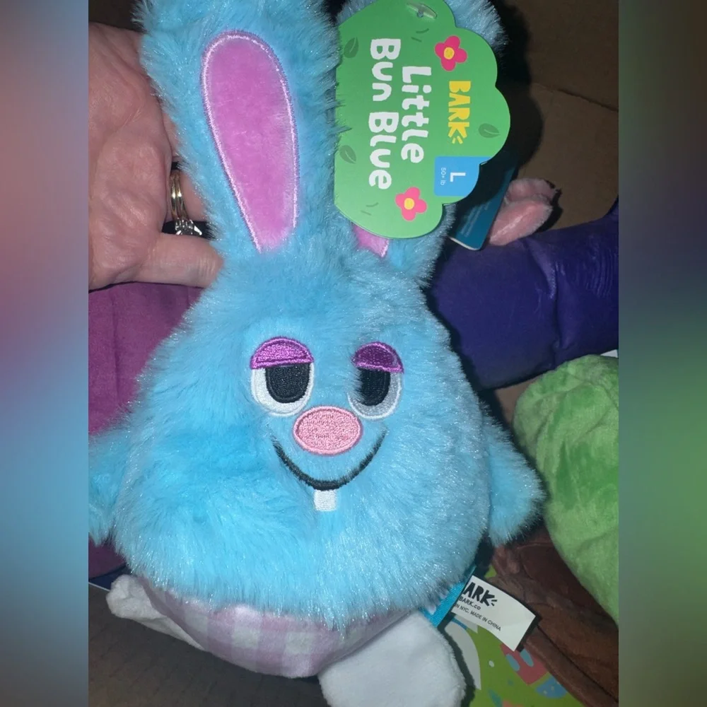 Bark Box L blue bunny “little bun blue” NEW Dog toy Easter Bunny